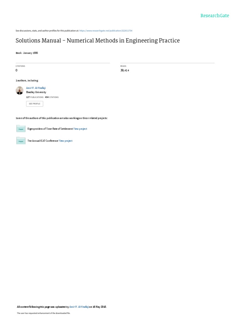 Solutions Manual for Engineering Methods | PDF