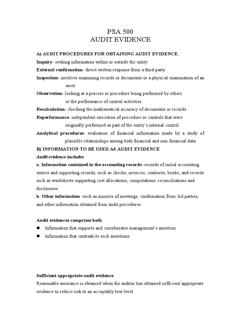 Audit evidence sources and reliability | PDF | Financial Audit | Audit