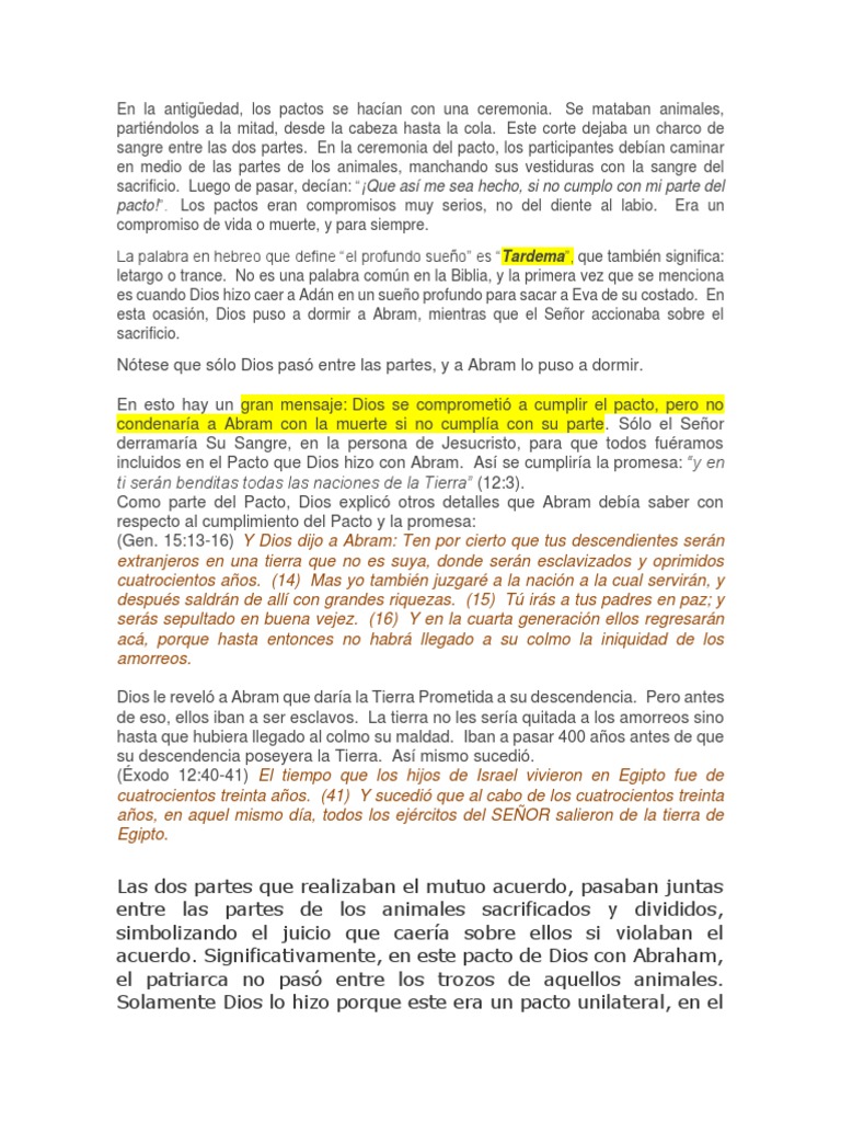 El Pacto de Dios con Abraham | PDF | Abrahán | Libro del éxodo