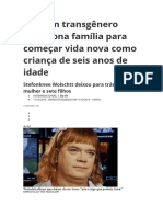 Homem Transgênero Abandona Família para Começar Vida Nova Como Criança de Seis Anos de Idade