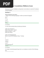 Midterm Exam Jfo Oracle Academy