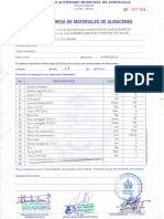 14 Acta de Entrega de Materiales de Almacenes