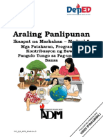 CO Q4 AP6 Module5 Mga PatakaranProgramaAtKontribusyonNgBawatPanguloSaPag-UnladNgBansa