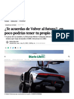 Carro de Volver Al Futuro Se Volverá A Fabricar Por DeLorean - Diario Libre