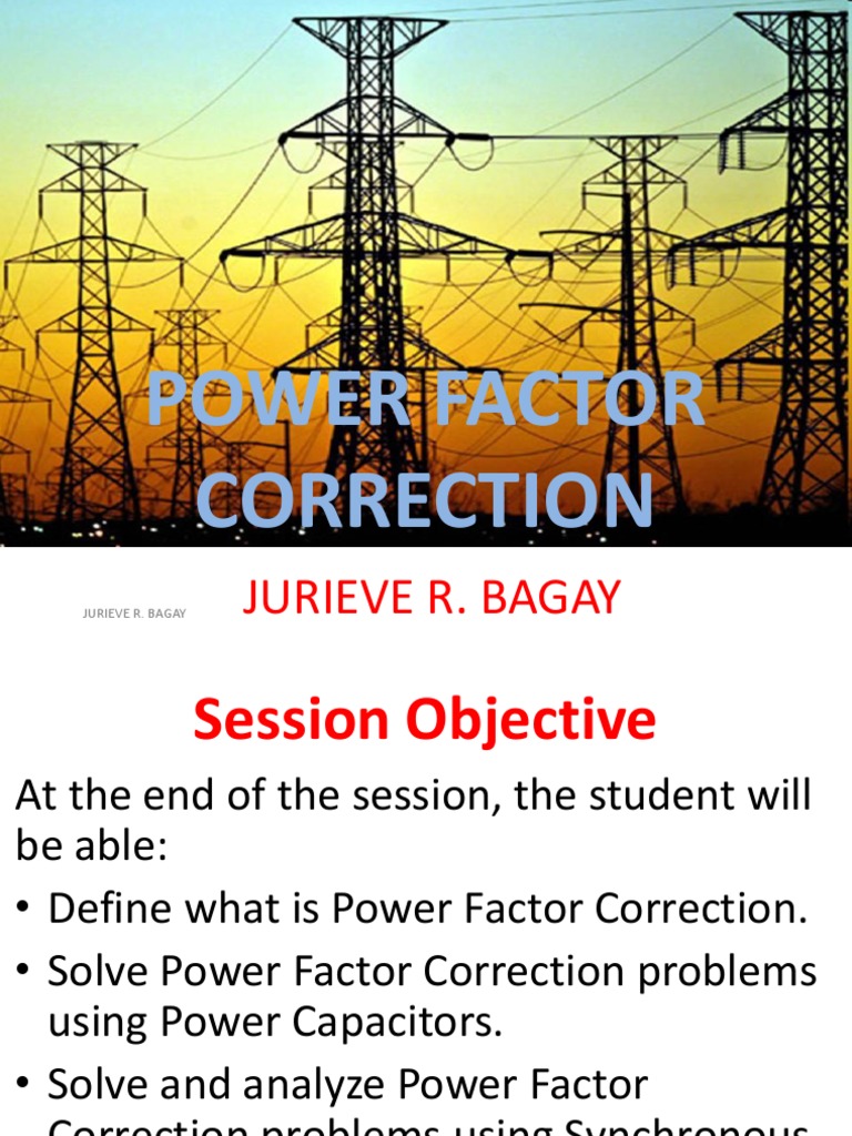 JRB Power Factor Correction PDF Power (Physics) Metrology