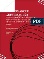 Performance e arte educação - Catálogo-Memória das Mostras de Performance