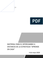 Material para El Intercambio A Distancia de La Estrategia "Aprende en Casa"