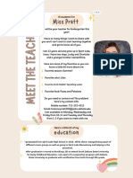 Beige White Organic Meet The Teacher Back To School Template