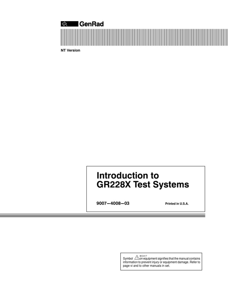 Introduction To GR228X Test Systems | PDF | Floppy Disk | Personal ...