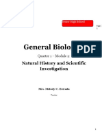 Natural History and Scientific Investigation