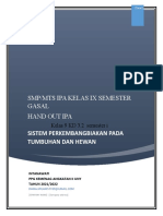 Handout Sistem Perkembangbiakan Tumbuhan Dan Hewan KD 3.2 Kls 9 - INTANAWATI