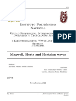 Maxwell's Equations and Hertz's Experiments Establish Electromagnetic Waves