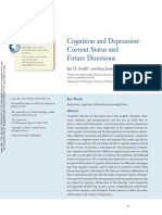 3 Cognition and Depression Current Status and Future Directions