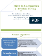 Lec 5 - Problem Solving I DR El Shimaa