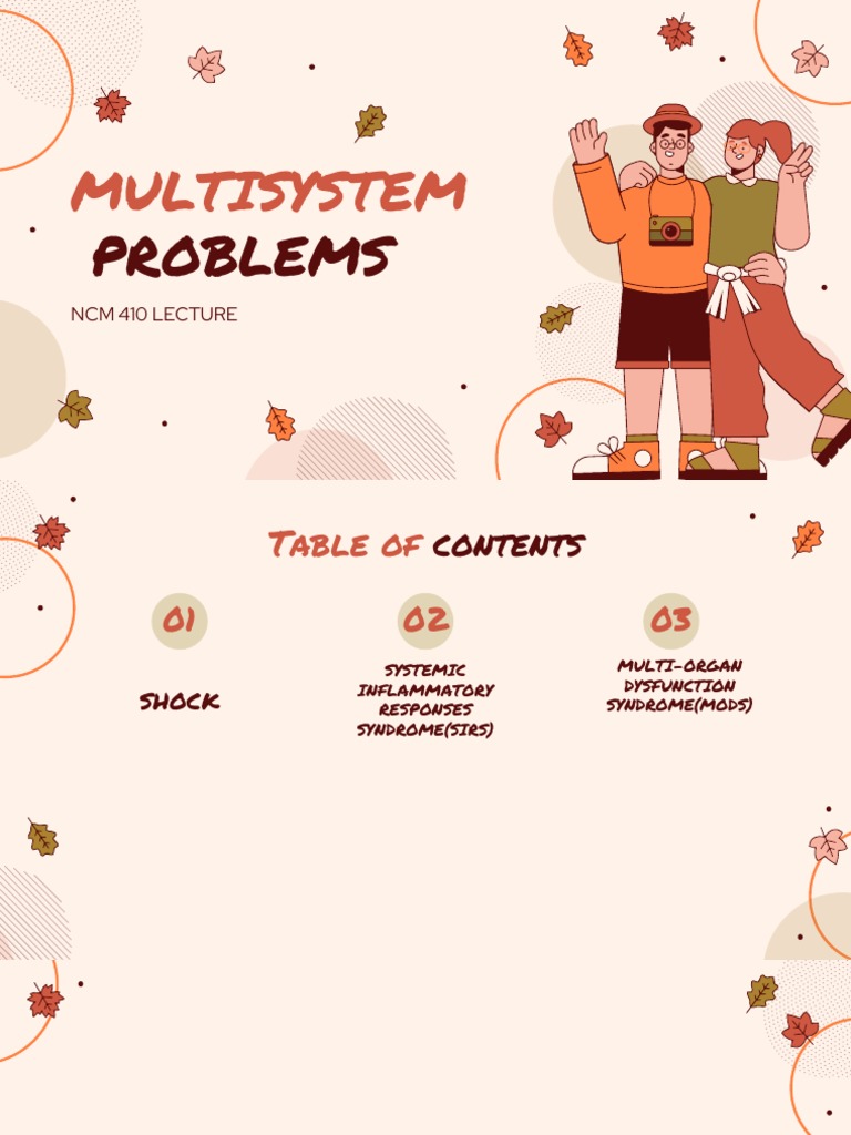 Multisystem Problems - NCM 410 LEC 1 | PDF | Shock (Circulatory) | Heart