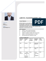 Career Profile of Abdul Bashed