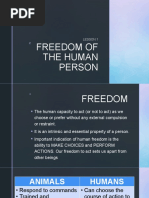 Lesson 1. Freedom of The Human Person Pt. 1