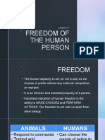 Lesson 1. Freedom of The Human Person Pt. 1