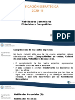 Planificación estratégica 2020-II: Habilidades y ambiente