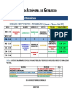 Horarios de Grupos Febrero - Julio 2022 (Hibrido) PDF