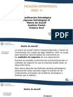 Clase 17 Planificación Estratégica Algunas Estrategias II Matriz Ansoff-Análisis Pestel-Oceano Azul