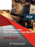 Statistik Pertambangan Non Minyak Dan Gas Bumi 2015 - 2020