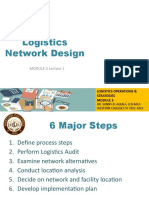 Module 3 Lecture Logistics Network Design