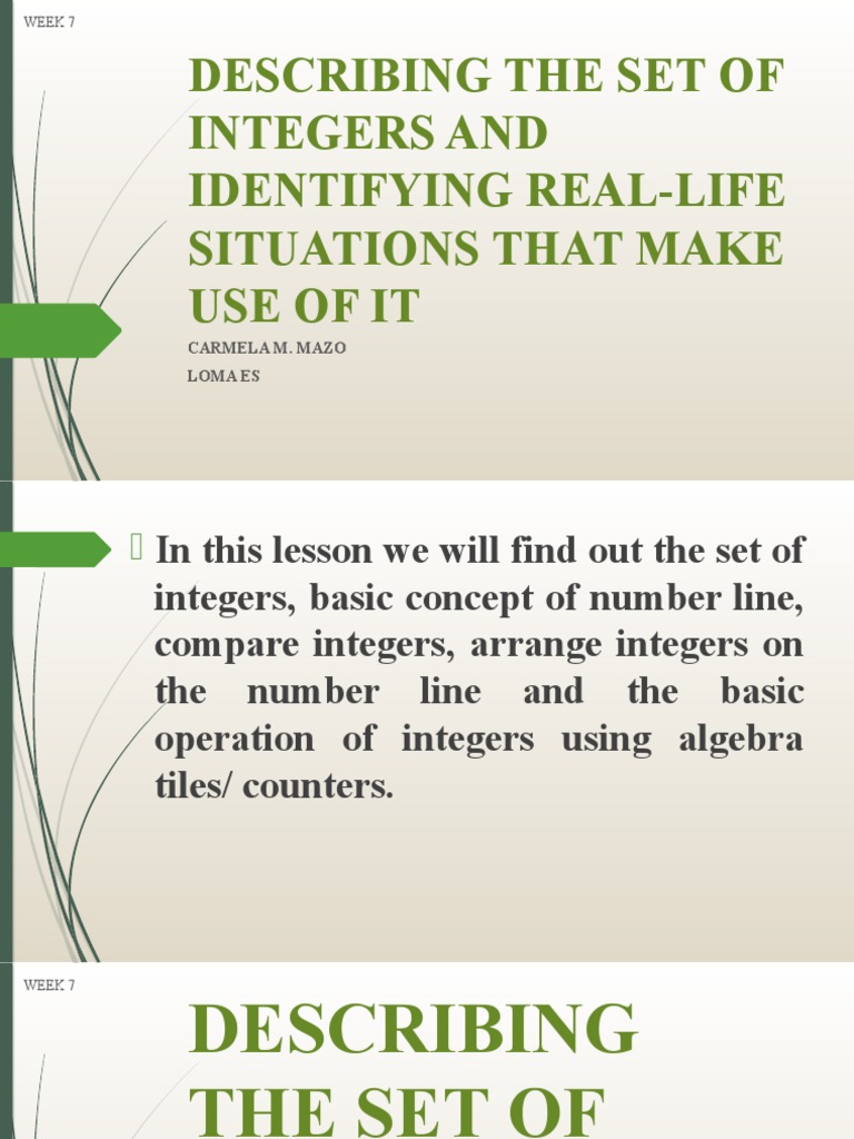 Q2 Math6 Week7 | PDF | Numbers | Integer