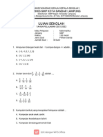 Ujian Sekolah Tahun Pelajaran 2021/2022