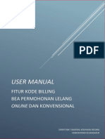(PEMOHON LELANG) User Manual - Fitur Kode Billing Bea Permohonan Lelang Online Dan Konvensional (20221017)