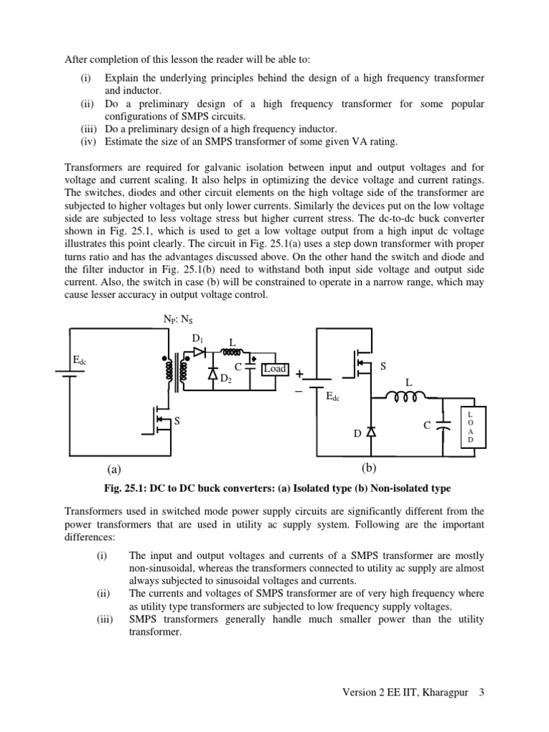 3 L25 (DP) (Pe) ( (Ee) Nptel) PDF Transformer Power Electronics