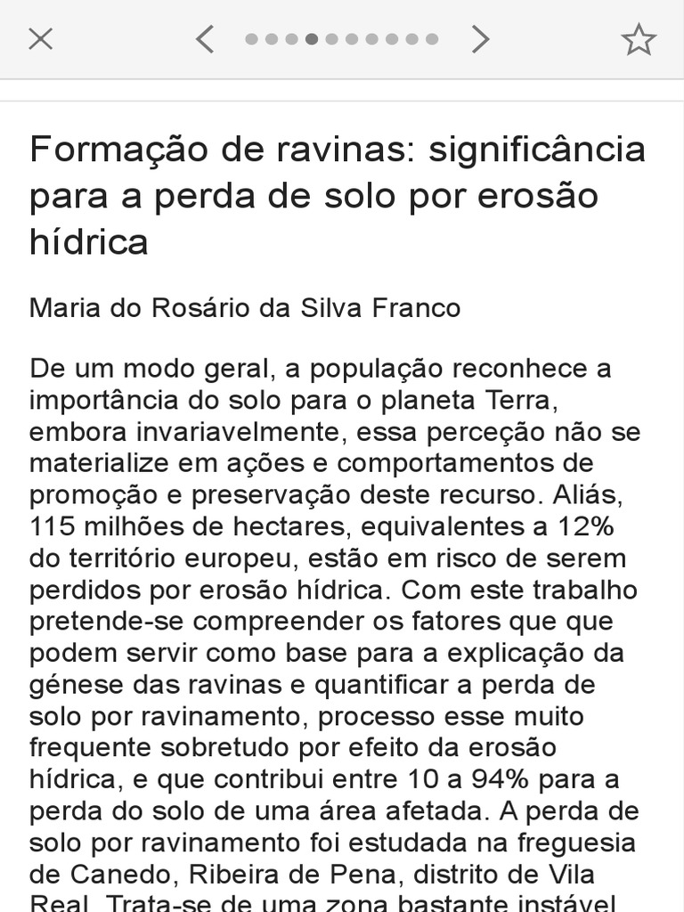 Ravinas - Google Acadêmico | Download grátis PDF | Erosão | Geomorfologia