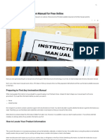 How To Find Any Instruction Manual For Free Online