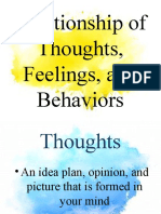 Relationship of Thoughts, Feelings, and Behaviors