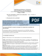 Guia de Actividades y Rúbrica de Evaluación - Unidad 1 - Fase 2 - Realizar El Diagnóstico Situacional