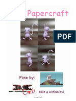 Mew Papercraft Con Lineas