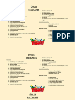 Lista de Utiles Del Aula Conejitos.