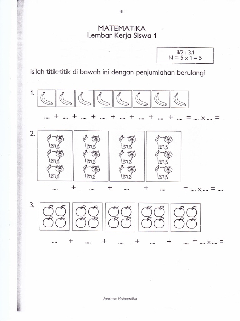 Asesmen Mtk Kelas 2 Sem 2 Pdf