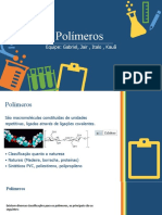 Principais polímeros: PE, PP, PS, PVC