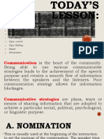 Definition of Communicative Strategies Different Communicative Strategies