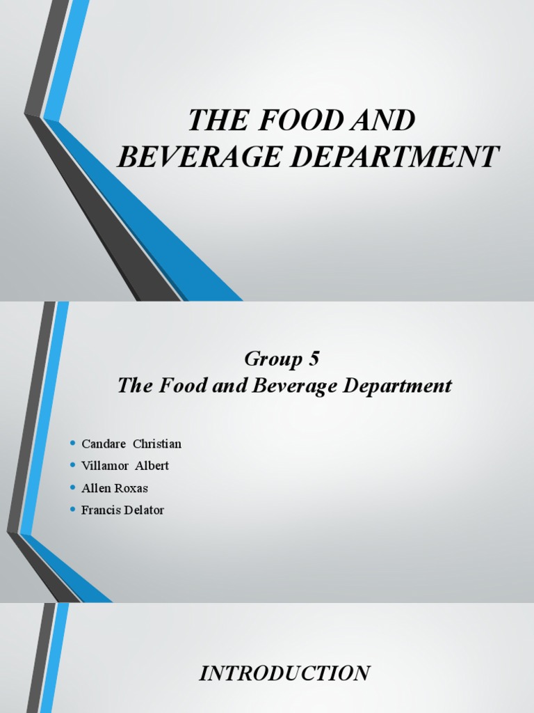 The Organizational Structure and Key Roles of a Hotel's Food and