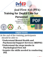 PFA - Training Overview and Module 1