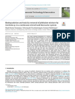 Environmental Technology & Innovation: Gordonia Sp. in A Continuous Stirred Tank Bioreactor System