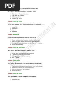 Data Visualization MCQ Questions and Answer PDF