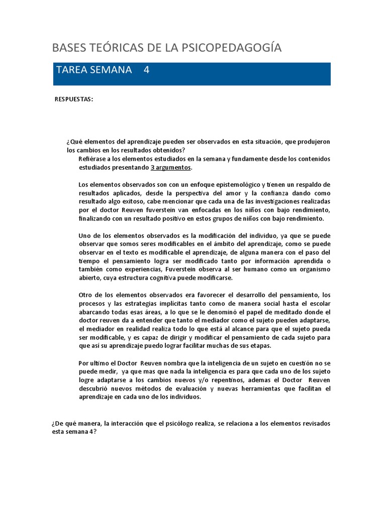 Elementos Clave en Psicopedagogía | PDF | Aprendizaje | Pensamiento