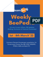 Weekly Current Affairs PDF - General Knowledge For This Week 1st March - 8th March 2022 - Ixambee Beepedia