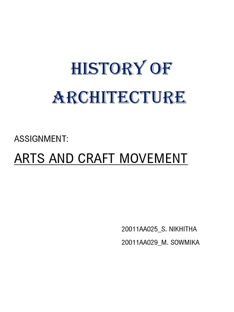 Arts and Crafts Movement Overview | PDF | Arts And Crafts Movement ...