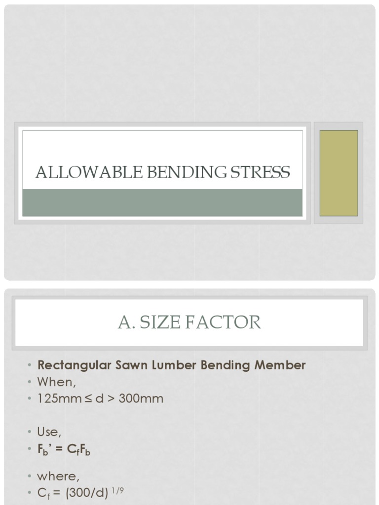 Allowable Bending Stress | PDF | Bending | Beam (Structure)