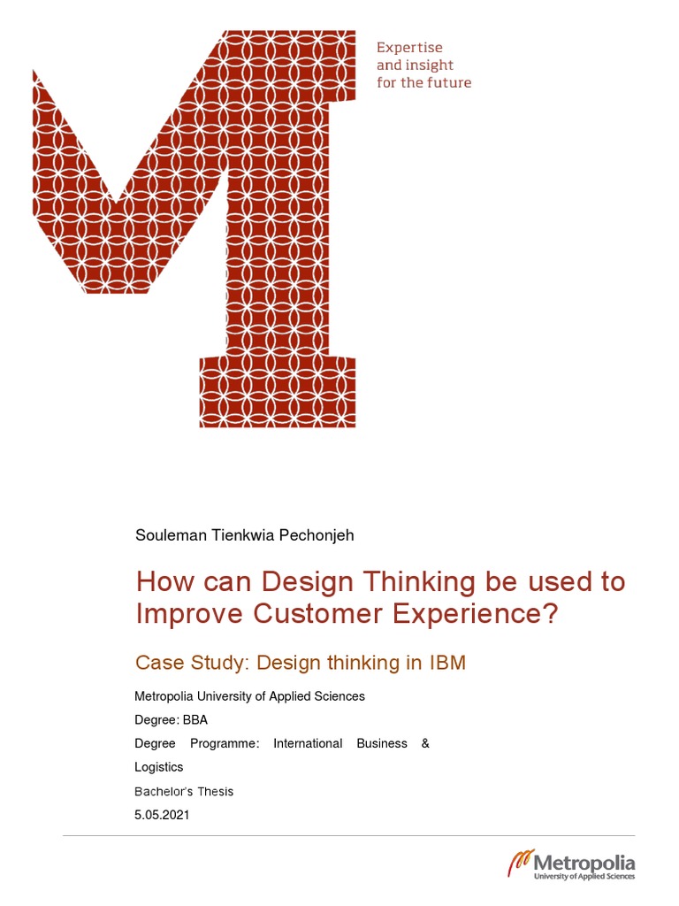 Case StudyDesign Thinking in IBM PDF Marketing Behavior