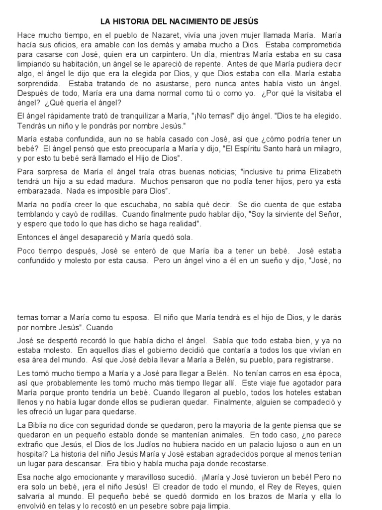 Nacimiento y milagros de Jesús | PDF | Jesús | María, madre de Jesús